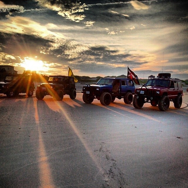 Jeeps On The Beach